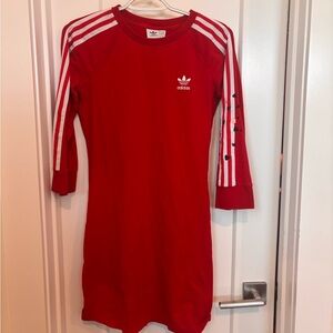 Adidas Kids Red Long Sleeve Dress